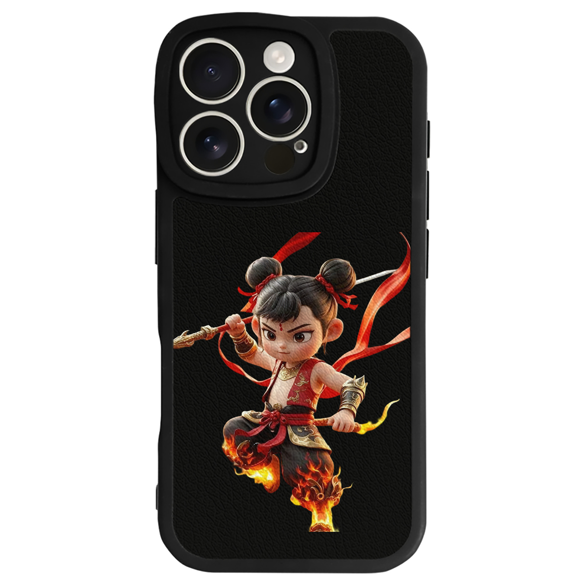 （画像用） Ne Zha 2 ナタ 魔童の大暴れ 【iPhone 16シリーズ対応】シリコンスマホケース（レザー調） 材質：シリコン